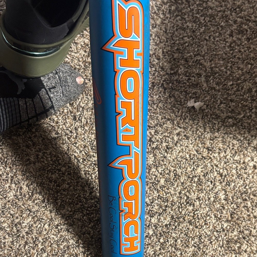 Blue Short Porch slow pitch softball bat.
